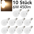 LED Tropfenlampe 6W warmweiß 3000K E14 (10Stk)